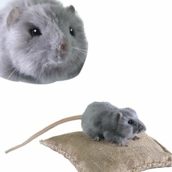 Hansa. Мягкая игрушка Толстый Серый Крыс, длина 12 см (5579)