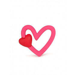 Oli&Carol. Игрушка прорезыватель для зубов Сердце Агата,  натуральный каучук (8437015928807)