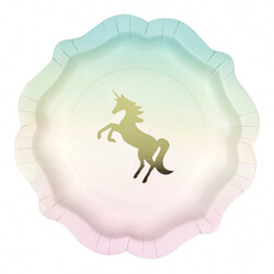 Talking Tables. Одноразова тарілка, WE HEART UNICORNS (12 шт.) (5052714078733)