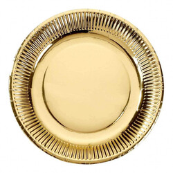 Talking Tables. Одноразовые тарелки, цвет золотой (8 шт) (5052714080651)