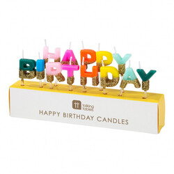 Talking Tables.Набор Праздничных свечей с блестками (13 шт), Радуга (5052715099317)