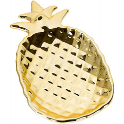 Talking Tables. Керамічна фігурна тарілка, золотий ананас (EMP-DISH-PINE)