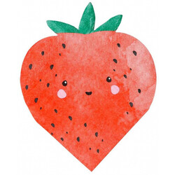 Talking Tables. Серветки Talking Tables Strawberry Fields в формі полуниці (5052715112016)