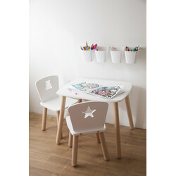 Tatoy. Комплект детский столик и 2 стула с дополнительными ножками (KL2001H)