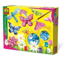 Ses. Набор для створення гіпсової фігурки - КРАСИВИЙ ЛУЖОК (гіпс, форма, фарби, блискітки, кисточ