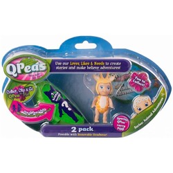 QPEAS. Фігурки в стручку горошинки Qpeas "Пригоди тварин" (2 фігурки і 1 підвіска) (QP003)
