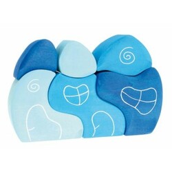 Grimm's. Пирамидка GRIMMS Волнистые домики (4048565073806)