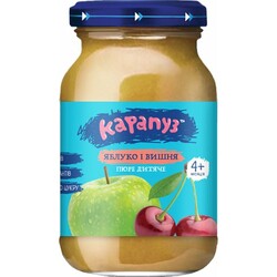 Карапуз. Пюре Яблоко и вишня без сахара 170 г (4820134722038)