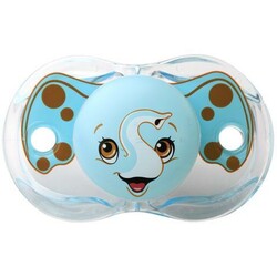 RazBaby. Пустышка что закрывается Слоненок силиконовая 0-36 м (00063579)