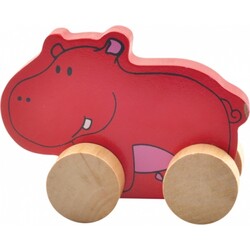 Іграшка з дерева. Каталка-бегемот (Д295)