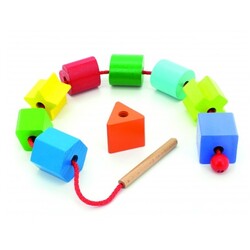 Игрушки из дерева. Бусы Геометрия (Д389)