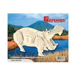 Игрушки из дерева. Бегемот (М019)
