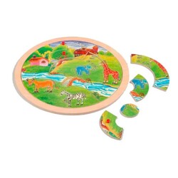 Игрушки из дерева. Рамка-вкладыш Полянка (Р 72)