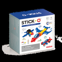 Stick-O. Магнітний конструктор Stick-O Транспорт, 16 ел. (730658902035)