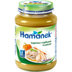 Hame. Мясное пюре Hamenek "Индейка с тыквой и рисом" 10 мес+ 190 г (795450)