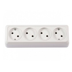 OPERA. Зовнішня четвірна розетка OPERA (білий) (2015)