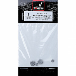 MINIART. Колеса для самолета JAS-39 "Gripen", поздний тип 1:72 Armory (AR-AW72504)