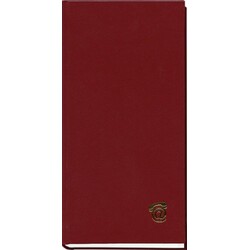 ПОЛИГРАФИСТ. Книга алфавітна А6, 80ліст., 100х190мм, баладек бордо (210 05Б)