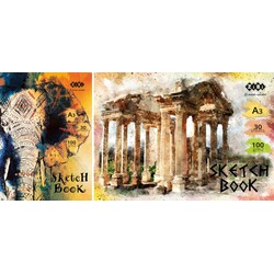 ZiBi. Скетчпад на твердій основі, А3, 30 л., 100 г / м2, білий блок, клеєний, ART Line (ZB.1471)