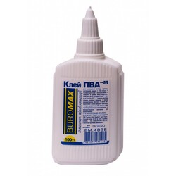 Buromax. Клей ПВА ЛЮКС, 100 мл, колпачок-дозатор (971425)