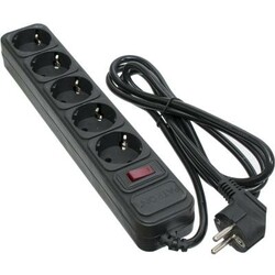 Patron. Сетевой фильтр 5 РОЗЕТОК BLACK 1.8 м, 3*1мм2 SP-1052 PATRON (115310)