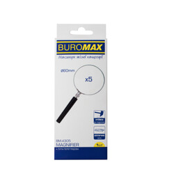 Buromax. Лупа, пластик, 5X/ d60, металлическая оправа (4823078975218)