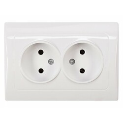 Fairy. Розетка двойная Fairy (белый) (4007)