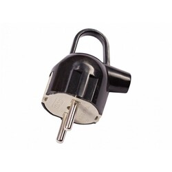 Luxel. Вилка с заземлением  угловая с кольцом (1111)