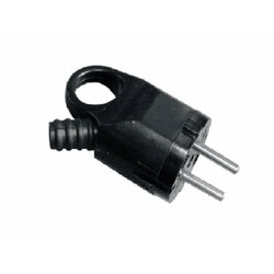 Luxel. Вилка з заземленням кутова з кільцем і гофрой (1110)