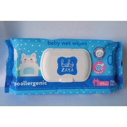 Baby Zay. Салфетки влажные Baby Zaya Гипоаллергенные 60 шт (590977)