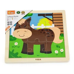 Viga Toys. Деревянный пазл Viga Toys Лошадка, 9 эл. (6934510514396)
