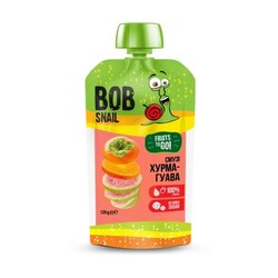 Bob Snail. Смузи фруктовое смузи хурма-гуава 6 мес +, Bob Snail д/п 120г х 10 шт (343165-10)