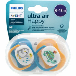 Avent Philips. Пустышка силиконовая Animal SCF080/07 6-18м. (8710103949411)