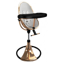 Bloom. Стульчик детский Bloom Fresco "ROSE GOLD BLACK" (c вкладышем Lunar Silver)