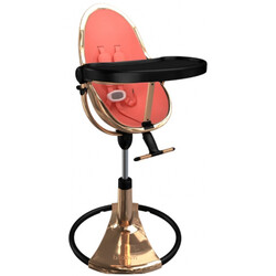 Bloom. Стільчик дитячий Bloom Fresco "ROSE GOLD BLACK" (з вкладишем Persimmon Red)