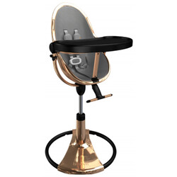 Bloom. Стільчик дитячий Bloom Fresco "ROSE GOLD BLACK" (з вкладишем Snake Skin Grey)