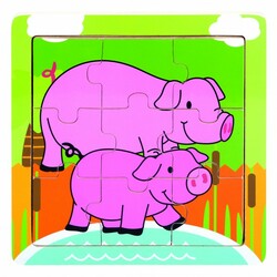 Bino. Пазл "Свинка " 9 деталей (4019359880177)