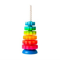 Fat Brain Toys. Пирамидка винтовая тактильная Fat Brain Toys SpinAgain  (811802020949)