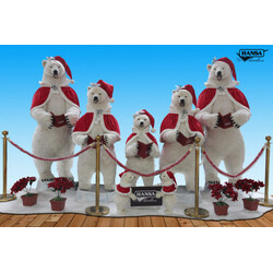 Hansa. Анімована м'яка іграшка Хор білих ведмедів (5 каналів) (0844)