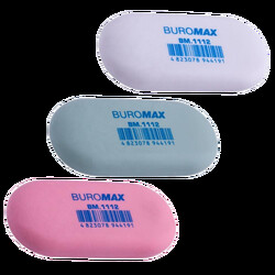 Buromax. Ластик овальный  (цвета в ассортименте) (4823078944191)