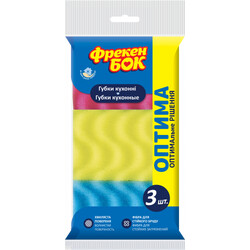 Упаковка губок кухонных Фрекен БОК Оптима с волнистой поверхностью по 3 шт (622669)