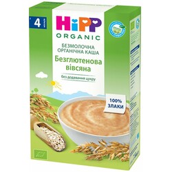 Безмолочна органічна каша HiPP безглютенова вівсяна 200 г (9062300139843)