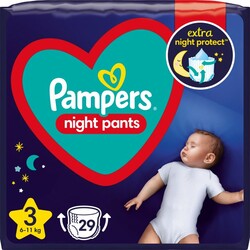 Підгузки-трусики нічні Pampers Night Pants Розмір 3 (6-11 кг) 29 шт (8006540234679)
