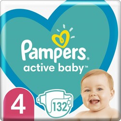 Подгузники Pampers Active Baby Размер 4 (Maxi) 9-14 кг 132 шт (8001090951618)