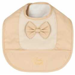 Слюнявчик-нагрудник Bjallra of Sweden Beige Bow (BC1038)