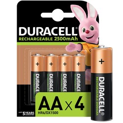 Акумулятор Duracell Recharge AA 2500 мА · год 4 шт (5000394057203)