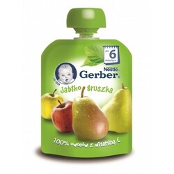 Пюре "Яблоко и груша", 90 г (мягк. упак.)(507104)