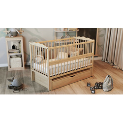 Кровать детская Дубик-М Веселка с ящиком натуральный (8106929)