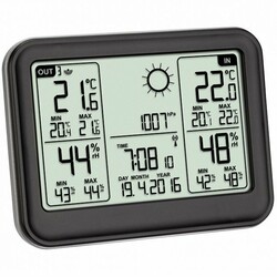 Метеостанция TFA "MEMO", чёрный, 131x26x102 мм (35114101)