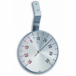 Термометр віконний TFA, нержавіюча сталь матова, d=75 мм (145003)